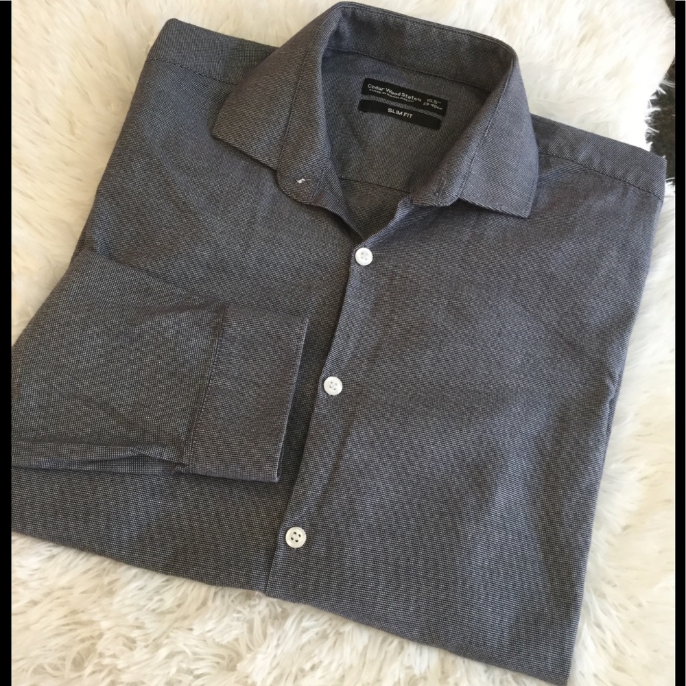 Men's Slim Fit Button Down Long Sleeve Shirt